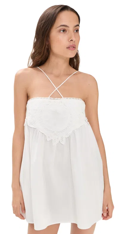 Fait Par Foutch Juniper Dress White Embroidery
