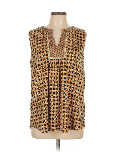 Pre-owned Faith And Joy Sleeveless Blouse In Orange