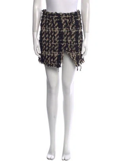 Pre-owned Faith Connexion Asymmetric Mini Skirt In Black