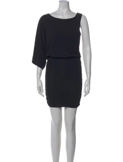 Pre-owned Faith Connexion Asymmetrical Mini Dress In Black