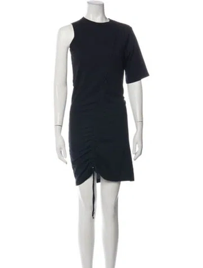 Pre-owned Faith Connexion Asymmetrical Mini Dress In Blue