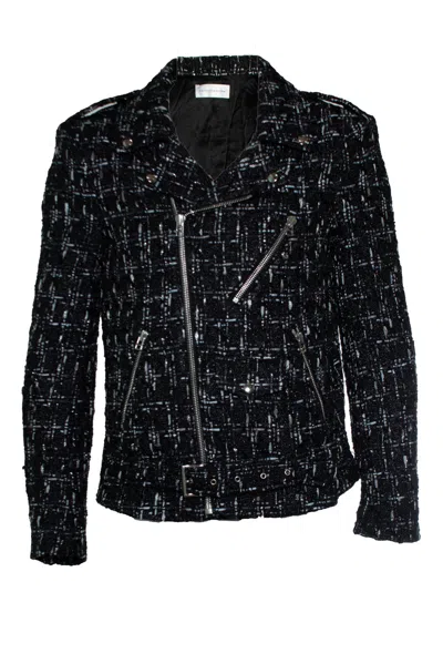 Faith Connexion , Black Tweed Biker Jacket