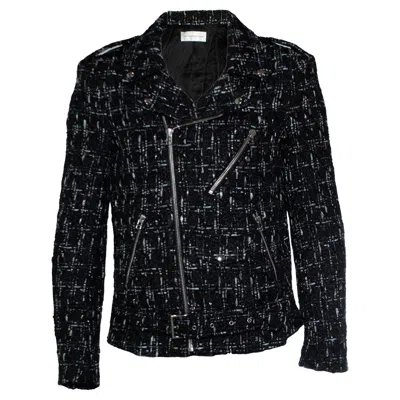 Pre-owned Faith Connexion , Black Tweed Biker Jacket