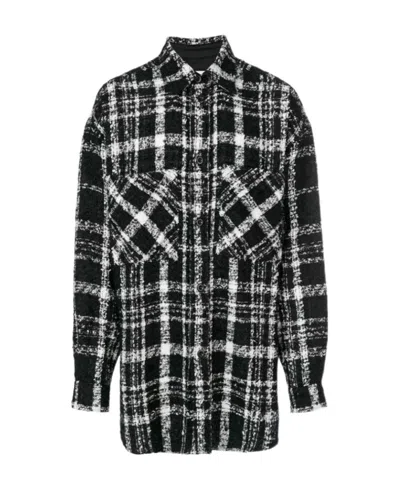 Faith Connexion Checkered Shirt In Black