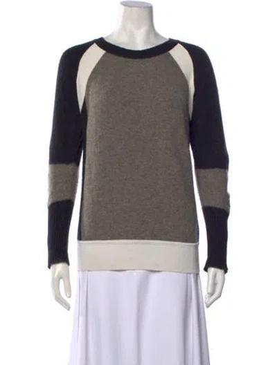 Pre-owned Faith Connexion Colorblock Pattern Crew Neck Sweater In Neutrals