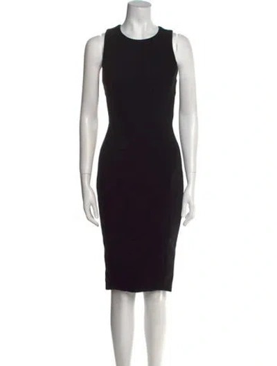 Pre-owned Faith Connexion Crew Neck Knee-length Dress In Black