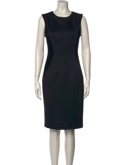 Pre-owned Faith Connexion Crew Neck Knee-length Dress In Black