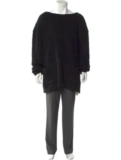 Pre-owned Faith Connexion Crew Neck Long Sleeve Cardigan In Black