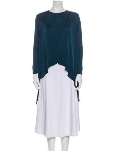 Pre-owned Faith Connexion Crew Neck Long Sleeve Tunic In Blue