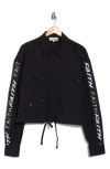 Faith Connexion Cropped Parka In Black