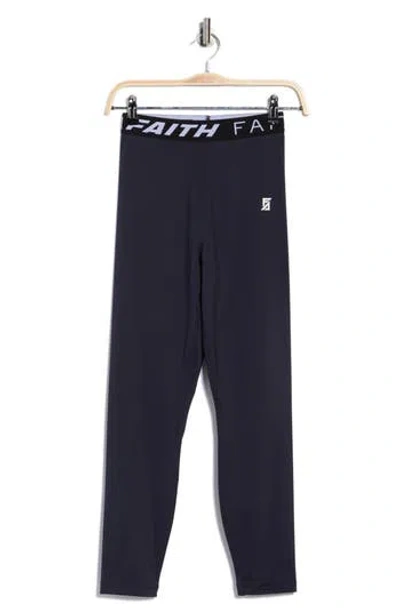 Faith Connexion Exposed Waistband Full Length Leggings In Blue