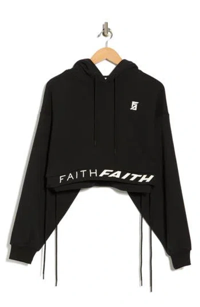 Faith Connexion Fleece Crop Hoodie In Black