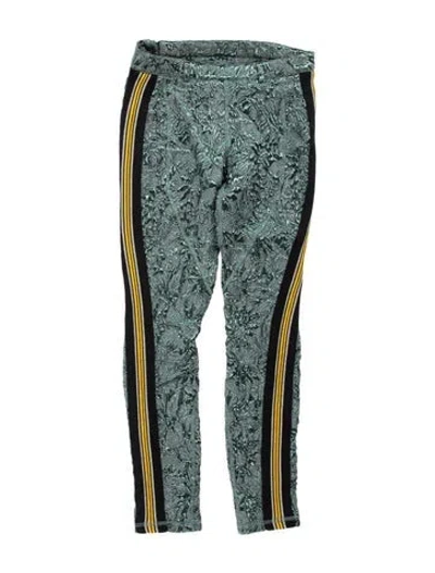 Pre-owned Faith Connexion Floral Print Straight Leg Pants In Green
