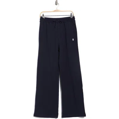 Faith Connexion French Terry Wide Leg Pants In Blue
