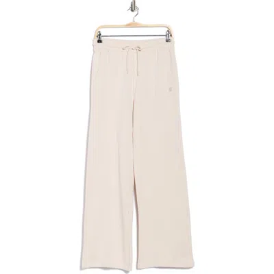 Faith Connexion French Terry Wide Leg Pants In White