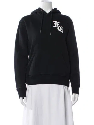Pre-owned Faith Connexion Graphic Print Crew Neck Hoodie In Black
