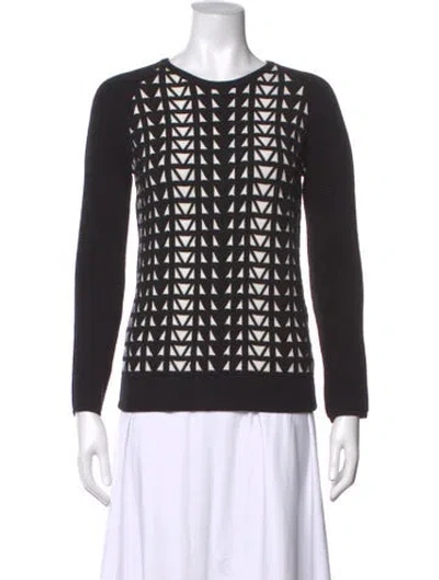 Pre-owned Faith Connexion Graphic Print Crew Neck Sweater In Black
