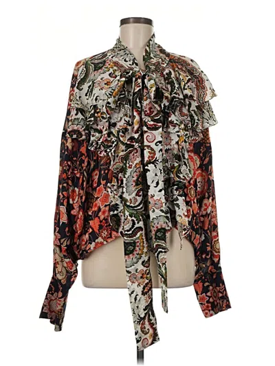 Pre-owned Faith Connexion Long Sleeve Blouse In Brown