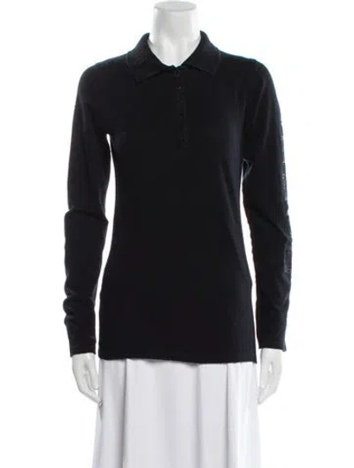 Pre-owned Faith Connexion Long Sleeve Polo In Black