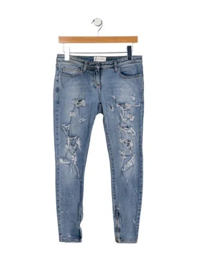 Pre-owned Faith Connexion Low-rise Skinny Leg Jeans In Blue