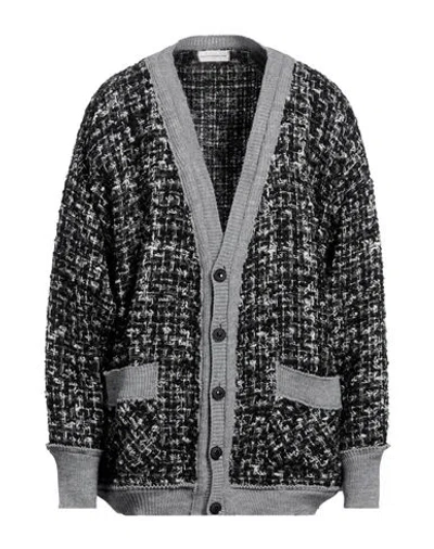 Faith Connexion Man Cardigan Black Size S Wool, Synthetic Fibers, Cotton, Viscose, Metallic Polyeste