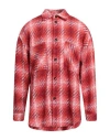 Faith Connexion Man Shirt Red Size M Polyester, Cotton, Polyamide, Synthetic Fibers, Linen In Red