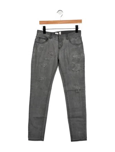 Pre-owned Faith Connexion Mid-rise Skinny Leg Jeans W/ Tags In Grey