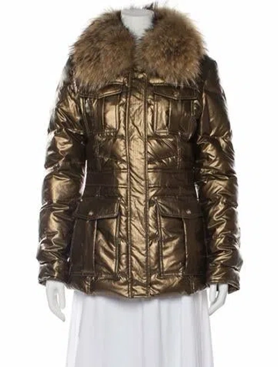 Pre-owned Faith Connexion Nylon Down Jacket In Brown
