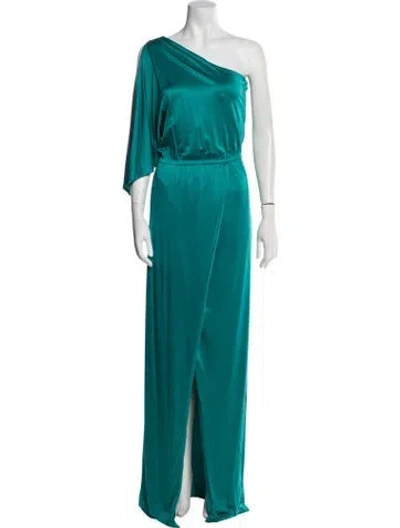 Pre-owned Faith Connexion One-shoulder Long Dress In Blue