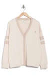 Faith Connexion Oversized French Terry Varsity Cardigan In Neutral