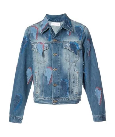 Faith Connexion Pasted Denim Jacket In Blue