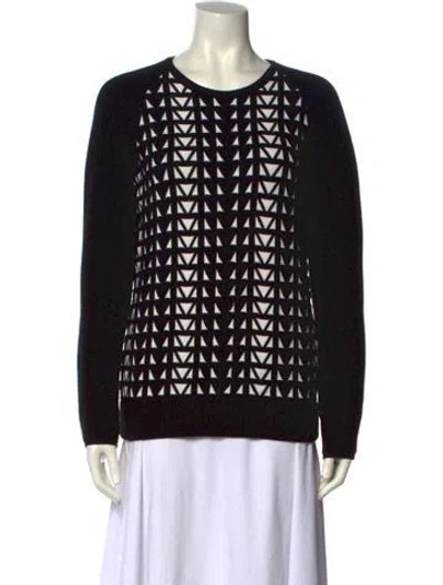 Pre-owned Faith Connexion Printed Crew Neck Sweater In Black