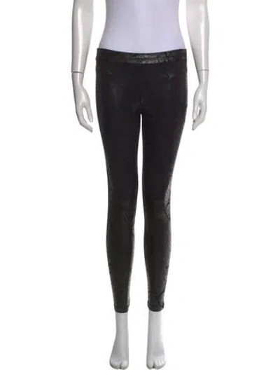 Pre-owned Faith Connexion Printed Skinny Leg Pants In Black