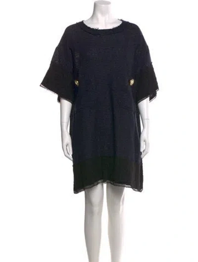 Pre-owned Faith Connexion Scoop Neck Mini Dress In Black