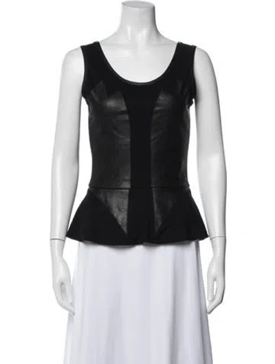 Pre-owned Faith Connexion Scoop Neck Sleeveless Top In Black