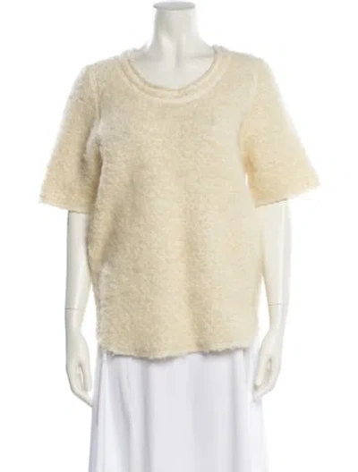 Pre-owned Faith Connexion Scoop Neck Sweater In Neutral
