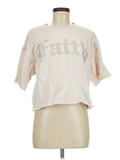 Pre-owned Faith Connexion Short Sleeve T-shirt In Ivory
