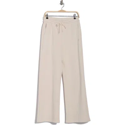 Faith Connexion Silicon Fleece Wide Leg Pants In Neutral
