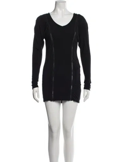 Pre-owned Faith Connexion Silk Mini Dress In Blue