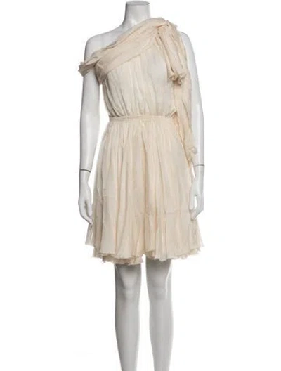 Pre-owned Faith Connexion Silk Mini Dress In Neutrals