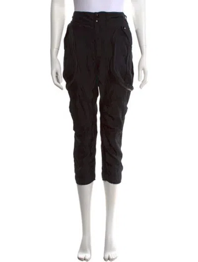 Pre-owned Faith Connexion Silk Straight Leg Pants In Black