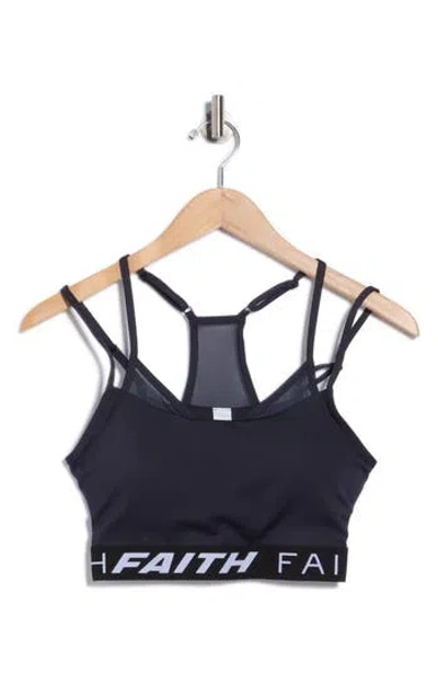 Faith Connexion Strappy Sports Bra In Black