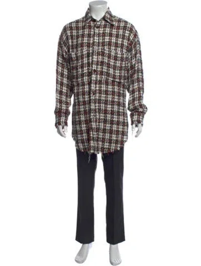 Pre-owned Faith Connexion Tweed Pattern Long Sleeve Shirt In Multicolor