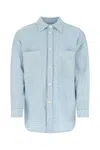 Shop Faith Connexion Tweed Shirt In Clear Blue