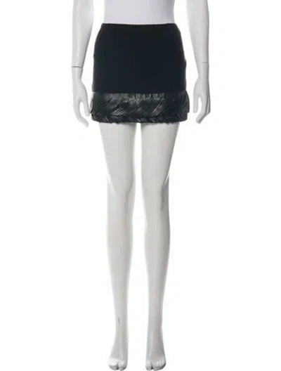Pre-owned Faith Connexion Virgin Wool Mini Skirt In White