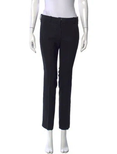 Pre-owned Faith Connexion Virgin Wool Straight Leg Pants In Black