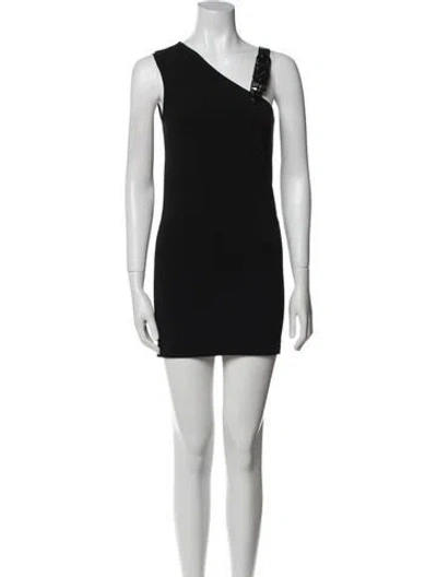 Pre-owned Faith Connexion V-neck Mini Dress In Black