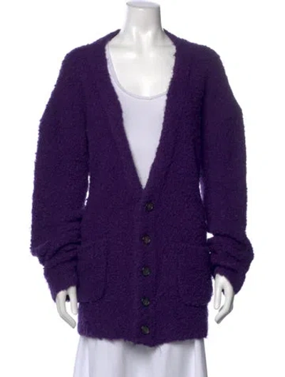 Pre-owned Faith Connexion V-neck Sweater In Purple