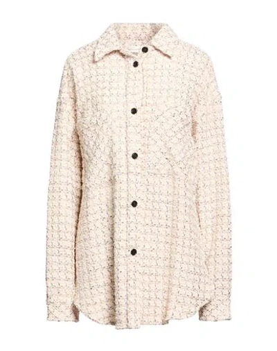 Faith Connexion Woman Jacket Blush Size L Polyester, Cotton, Acrylic, Polyamide In Neutral