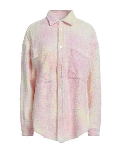 Faith Connexion Woman Shirt Light Pink Size Xl Cotton, Polyamide, Viscose